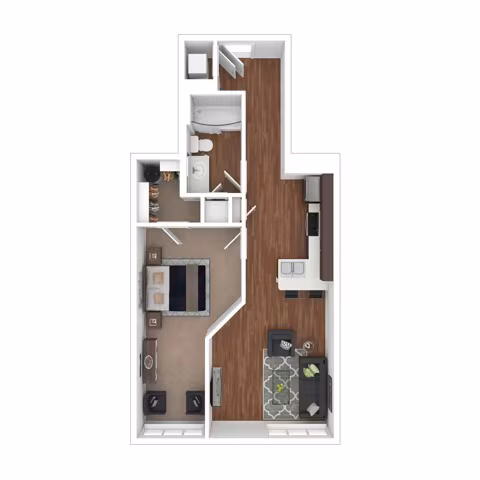 Urban Small One Bedroom One Bath 6967-312 floor plan
